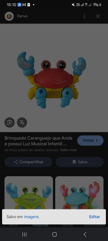 Brinquedo Caranguejo Fujão Musical Som Luz E Movimento photo review