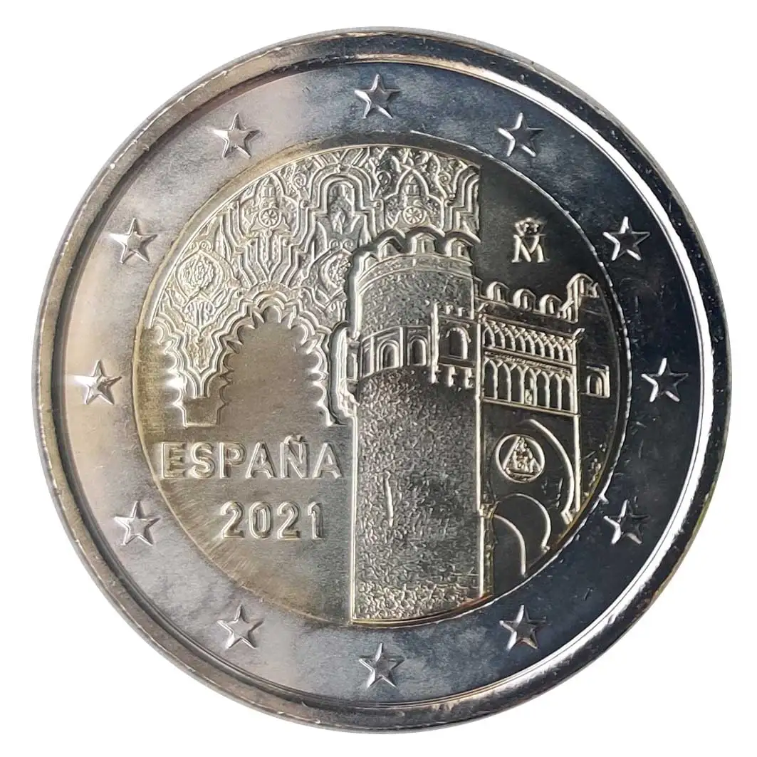Moneta 2 Euro Spagna Toledo Anno 2021 Non Circolato