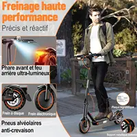 TODIMART T3 Trottinette Électrique Pliable et Portable avec Contrôle via APP Moteur 350W 36V 10.4Ah Vitesse 25km/h Pneu 8.5" 5