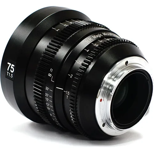 SLR 매직 75mm T1.5 마이크로프라임 시네 렌즈,  E-마운트, 후지 X 마운..