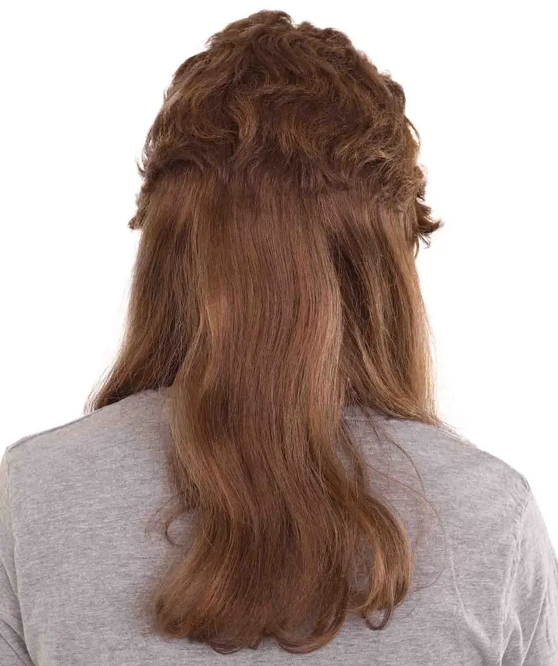 Honey Blonde Adult Men Stylish Mullet Wig