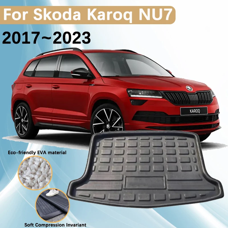 for Skoda Karoq NU7 5-seat 2017~2023 2022 2021 Car Trunk Floor Mats Liner  Waterproof Carpet Storage Pad EVA Material Accessories - AliExpress