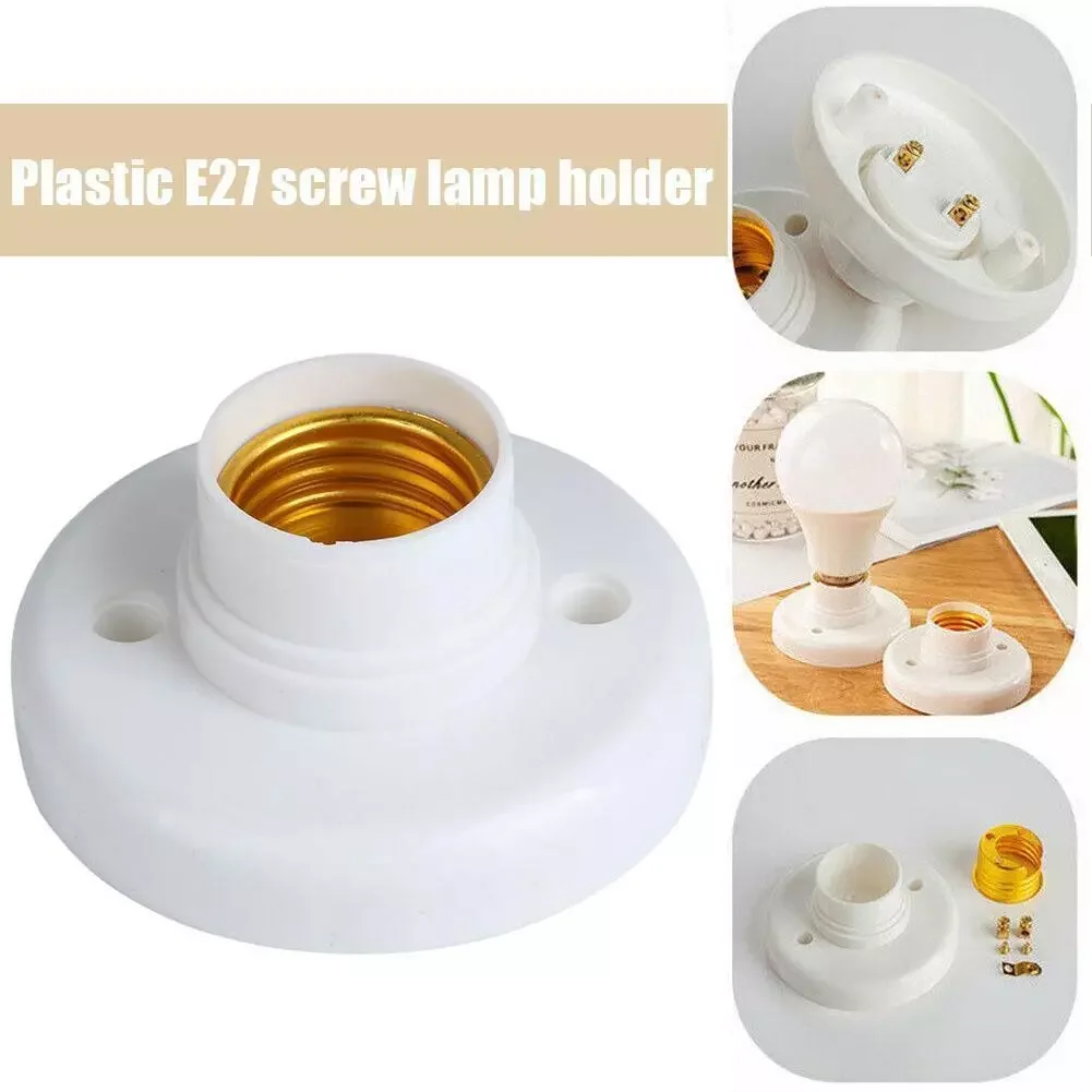 D76cm E27 Light Bulb Holder Base D118mm Screw Light Socket Plastic White Lamp Holder For Pendant LED Incandescent Energy Saving