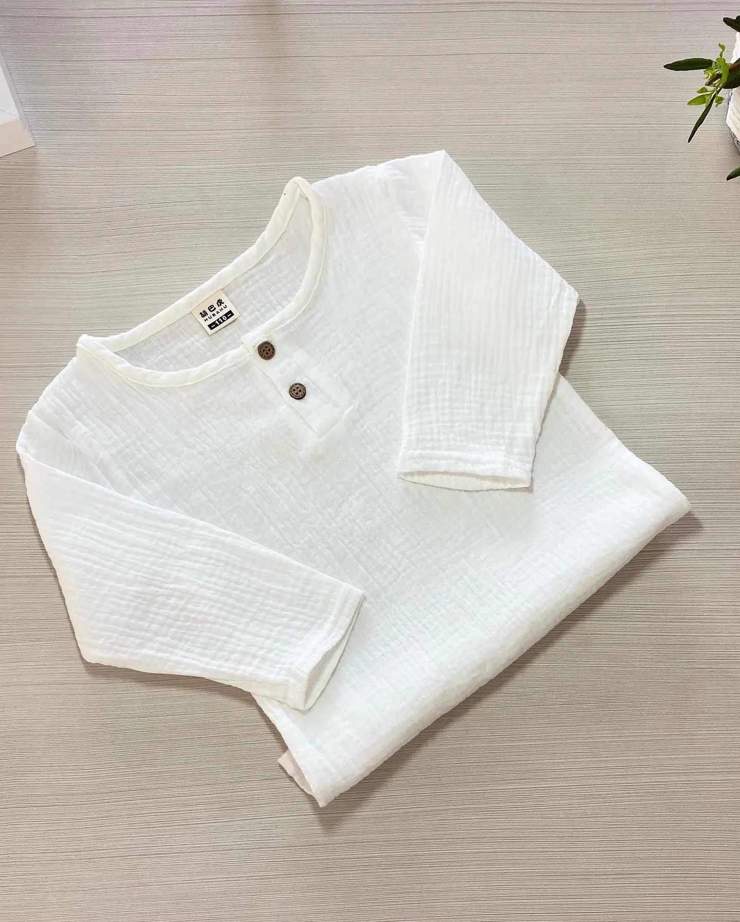 Linen 2021 Cotton Baby Boy Girl Summer T Shirts New Toddler Comfortable Tops Tee Children Clothing Kids Button 80-130CM Height photo review