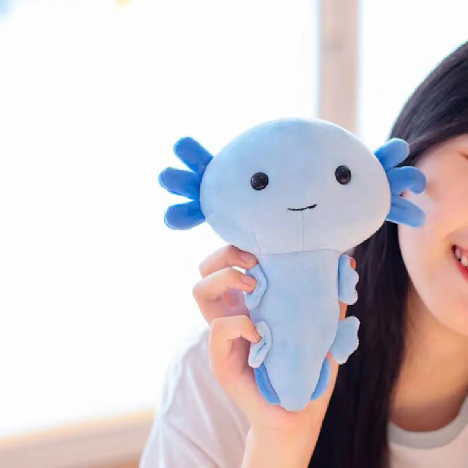Axolotl Plush Stuffed Animal - 10.6 Inch, Soft White Axolotl Toy, Cute Gift For Boys & Girls
