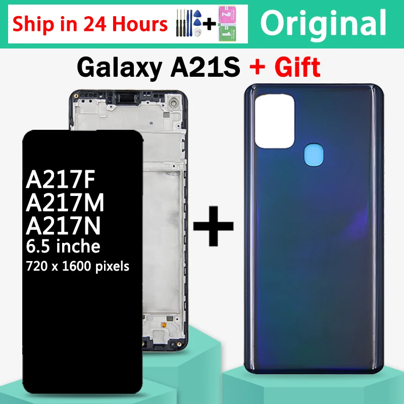 

6.5" Original A217 LCD For Samsung Galaxy A21s A217 LCD Touch Screen Digitizer For Samsung A21S SM-A217F/DS Display Replacement