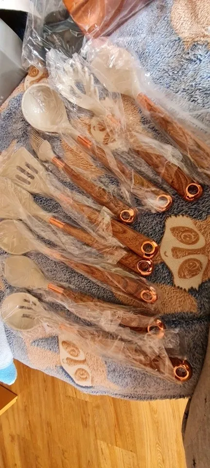 Soft Grip Kitchen: Silicone Kitchenware Set, Gentle on Pots, 5 Chic Color Options photo review