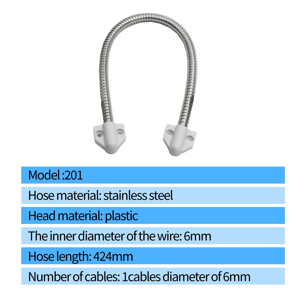 Metal Wire Pipe Springe Sleeve Cable Protector Door Loop Expose Mounting Protect