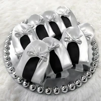 Women's Foldable Portable Ballet Flats For Indoor Use Roll Up Slippers, Conveniently Packaged, With Bag, For Travel Wedding - Image 2