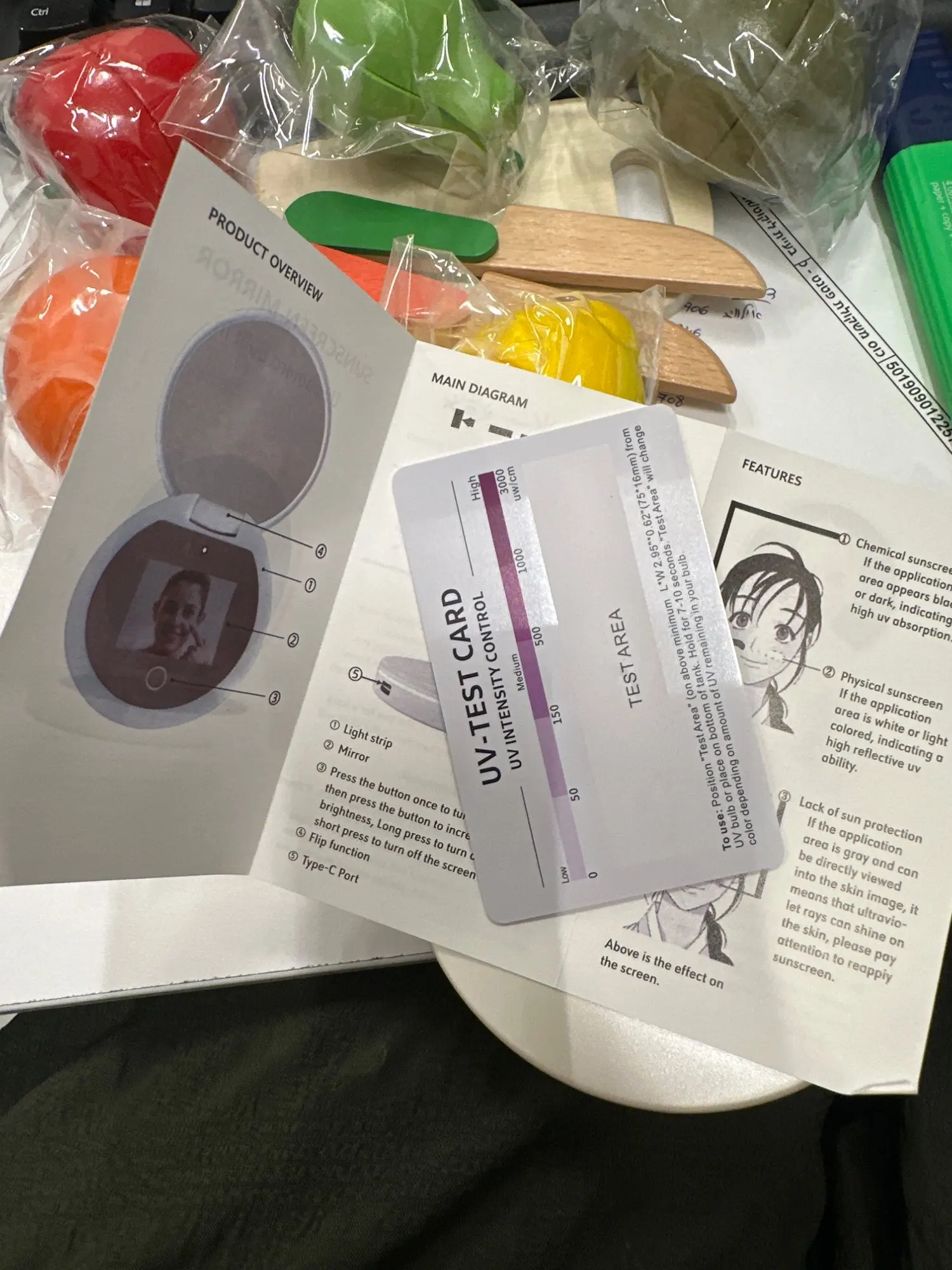 UV Mirror Sunscreen Testing Camera with Light 2X Magnification photo review