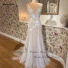 Champagne Boho Dress Women Mermaid Beach Wedding Dresses Robe Mariee 2024 Sexy Bridal Wedding Gowns Spaghetti Straps 1