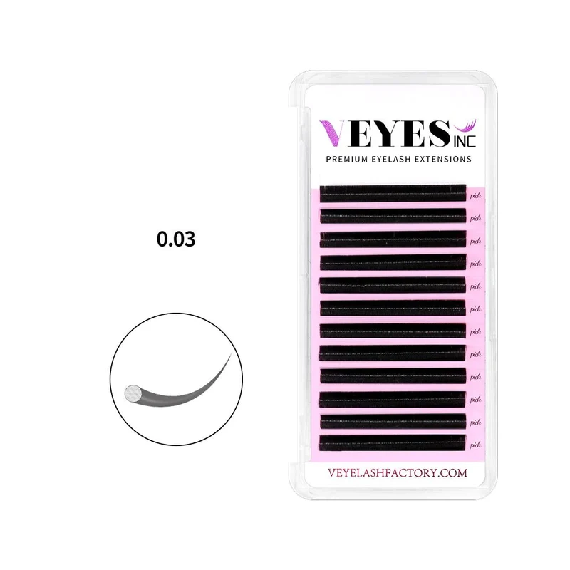 Veyes Inc indywidualne przedłużanie rzęs sztuczne rzęsy z norek 0.03mm Veyelash profesjonaliści klasyczne miękkie naturalne rzęsy luzem hurtownia