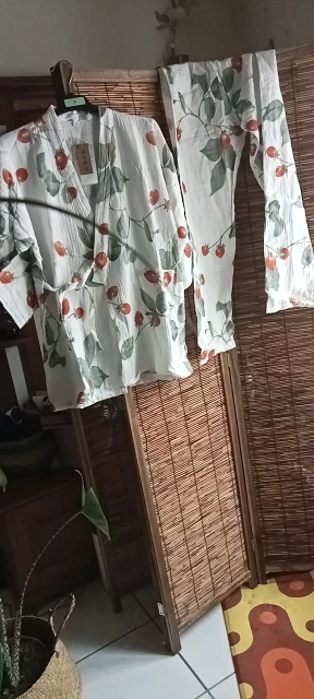 Japanese Cotton Kimono Pajama Set for Women photo review