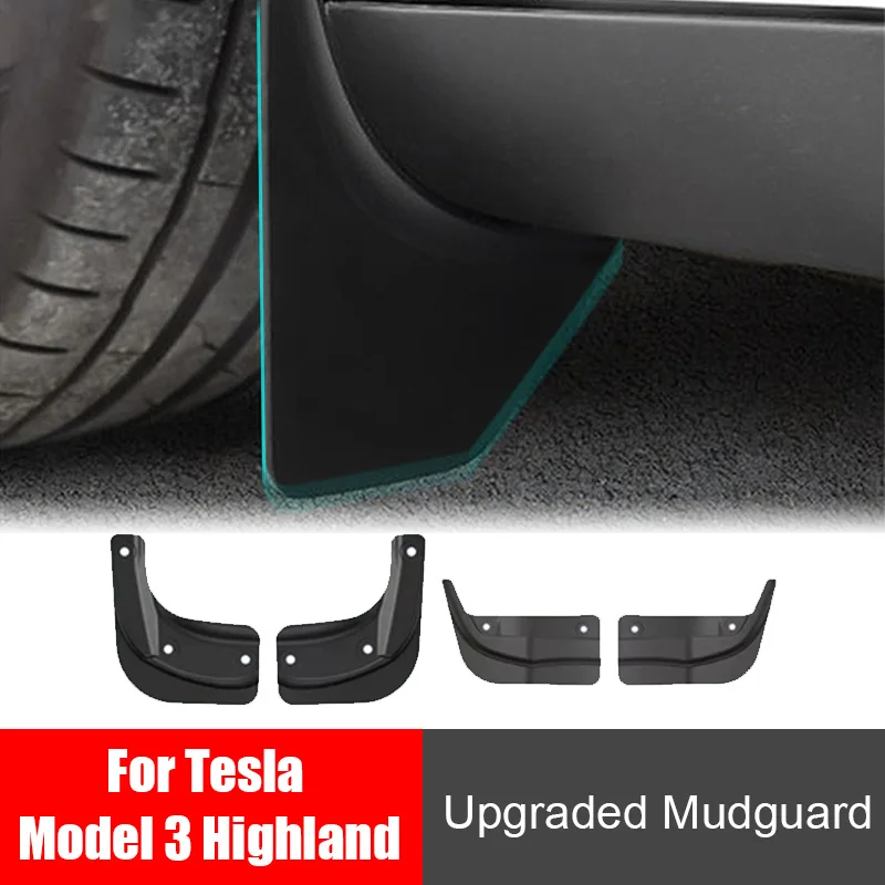 

Front Rear Mudflaps Mud Flaps Original Model Replacement Splash Protector Fender for Tesla Model 3 Highland 2024 Accessories