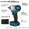 Makita DTW285 18V Brushless Electric Screwdriver 280N.m 1/2" Socket Rechargeable Drill Driver Compatible with Makita 18V Battery