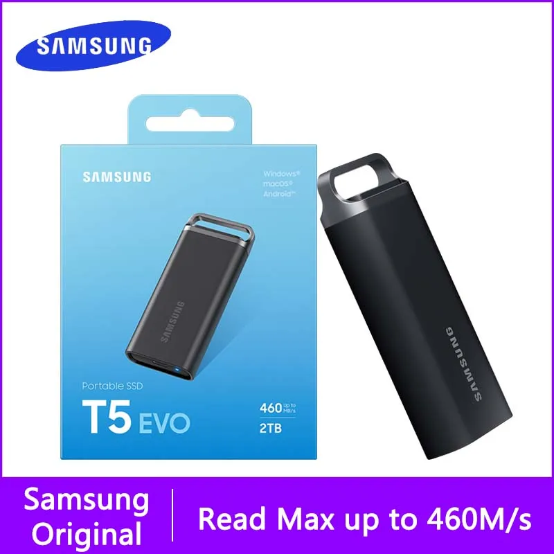 Samsung Portable SSD T5 EVO 4TB 2TB USB 3.2 Gen 2 Reader Portable 8T PSSD External Disk Hard Drive For Laptop Desktop external hard drive