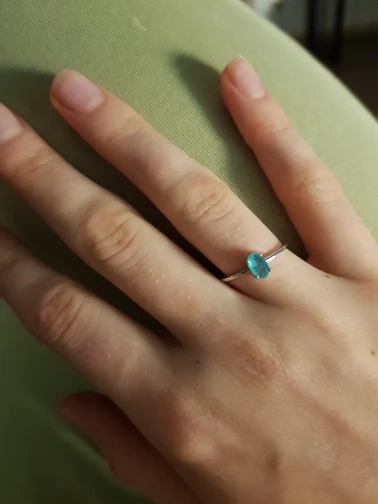 Silver tourmaline ring