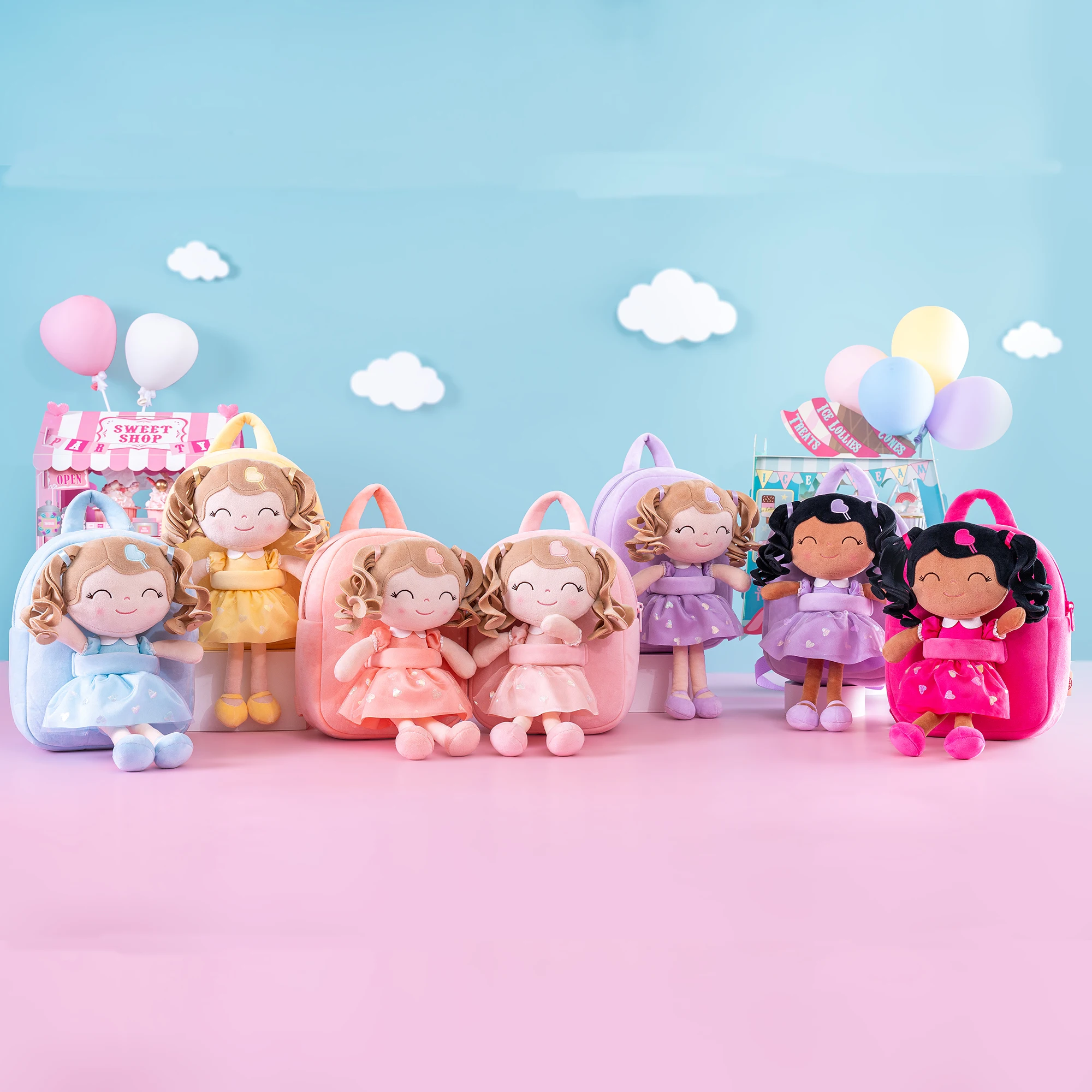 Gloveleya Plush Backpack Baby Girls Backpacks Toddler bags  Toy Stuffed Dolls 2