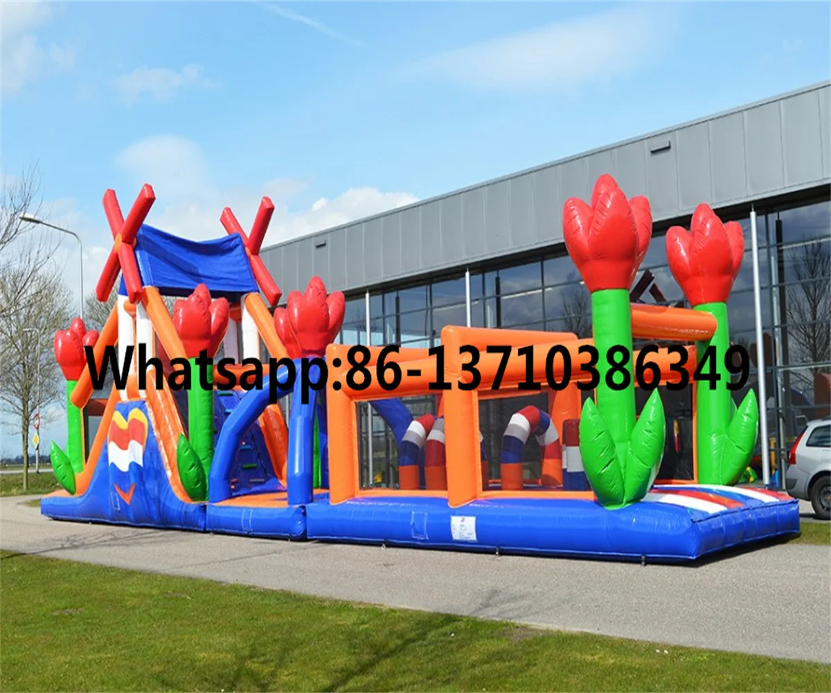 

Factory hot-selling commercial adult children's inflatable Obstacle course slide BD-027