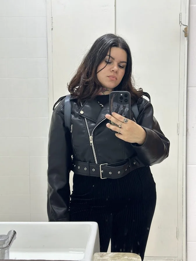 Ailegogo Faux Leather Short Jacket photo review