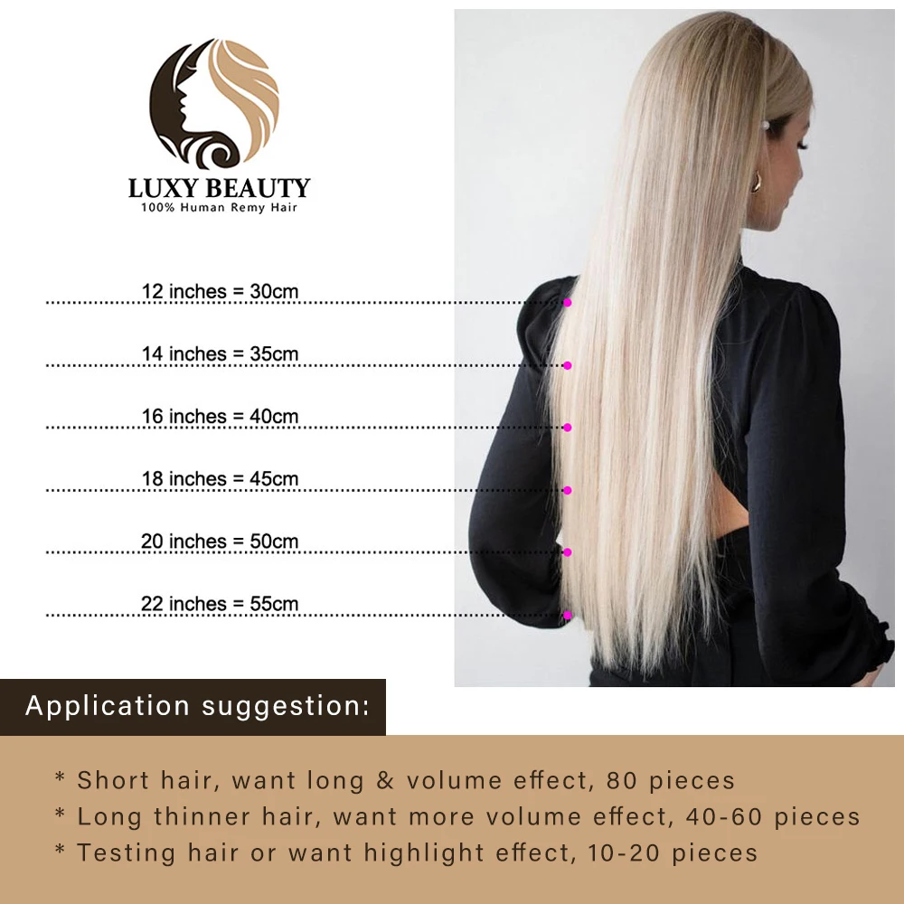 Long Straight Balayage Tape in Hair Extensions Real Human Hair Seamless Skin Weft PU Tape Natural Black Brown Blonde 20PCS human hair extensions hair extensions
