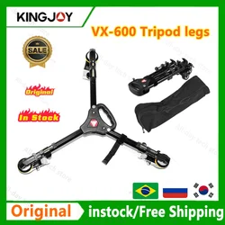 KINGJOY VX-600 Tripod legs Tripod dolly Photography Heavy Duty with Wheels and Adjustable Leg Mounts for DSLR camera