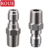 Pressure Washer 1/4 Inch Quick Plug Connector To Spray Gun Wand Lance Adapter Stainless Steel Quick Disconnect Release Fitting 1