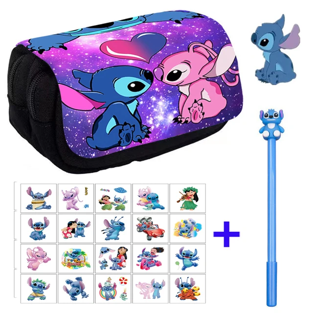 Lilo & Stitch Thème Styles Crayon Case Nylon École Crayon Case Enfants  Fournitures scolaires Papeterie Kit complet Étui scolaire