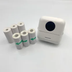 Compact High - Resolution Inkless Label Printer for Photos, Text, and Notes (WHITE)