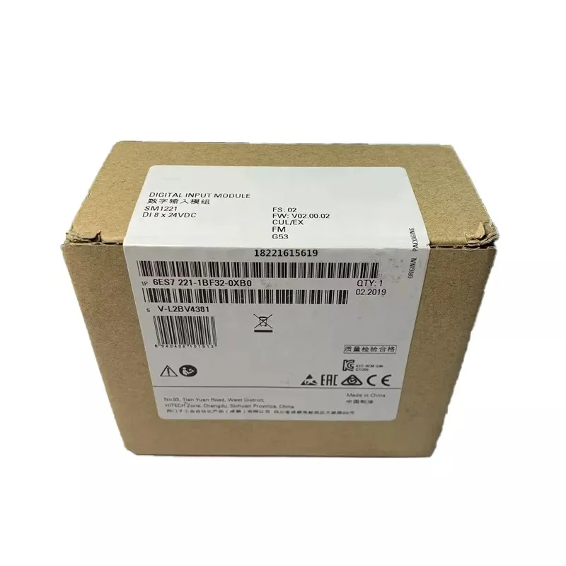 6Es7221 6Es7 221-1Bf32-0Xb0 1Bf30 Sm1221 Originale S7-1200 8Di Plc 6Es72211Bf320Xb0