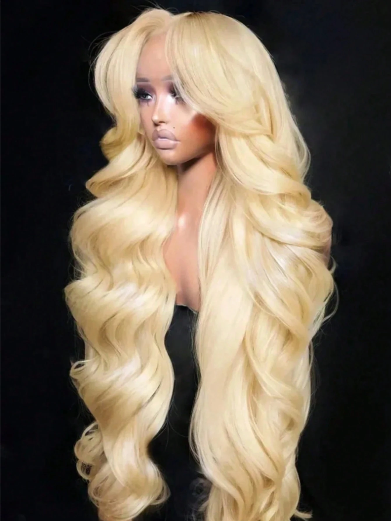38 Inch 250 Density 613 Body Wave 13x613x4 HD Transparent Lace Frontal ...