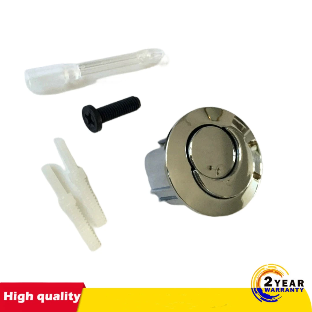 compatible with ROCA Cistern D2D Dual Flush Push Button Half Moon AH0001800R Threaded Push Rods Short Body Chrome