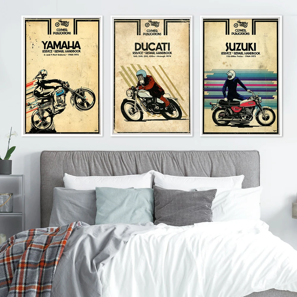 Cartaz do jogo da motocicleta auto motocross posters de seda moto imprime  esportes para o homem menino quarto decoração da parede lona imagem 16x24  - AliExpress