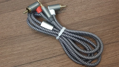 90° Angle RCA Audio Stereo Cable Jack 3.5mm to 2RCA Cable Splitter