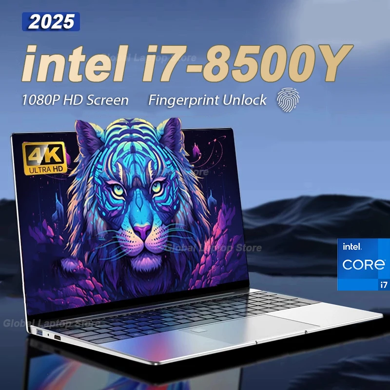 15.6" Intel Core i7 8500Y Laptop Computer PC Windows 11 Pro 16GB DDR4 1TB SSD i7 Laptops Office Fingerprint Unlock Notebook PC notebook laptop