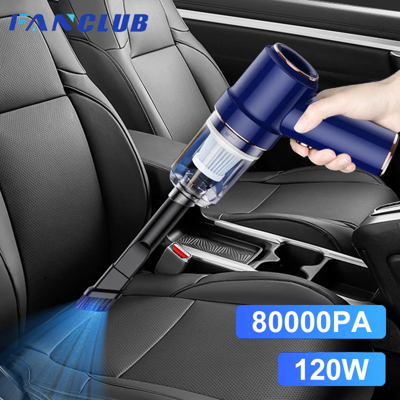 

80000Pa 2 in 1 Car Vacuum Cleaner Wireless Charging Air Duster Handheld High-power Vacuum Cleaner For Home Office
