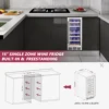 ICYGLEE 15 Inch Wine Cooler Dual Zone Wine Fridge with Digital Temperature Control with Double Layer Glass Door 33 Bottles 6
