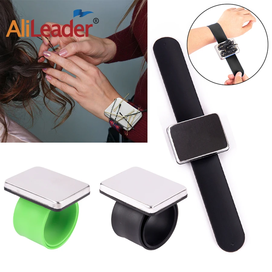 Alileader Haircare Styling Accessories Magnetic Wristband Clips Holder Pincushion Silicone Bracelet Hairdressing Portable Tools