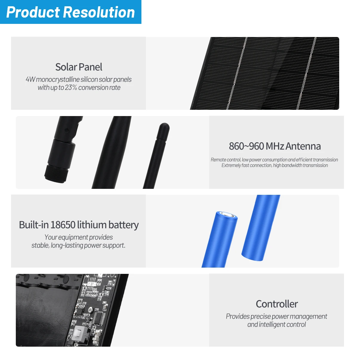 4W Solar Panel Powered ESP32 LoRa 32 V3 Node Built-in 6000mAh Battery With Heltec ESP32 LoRa Meshtastic SX1262 Wi-Fi Bluetooth