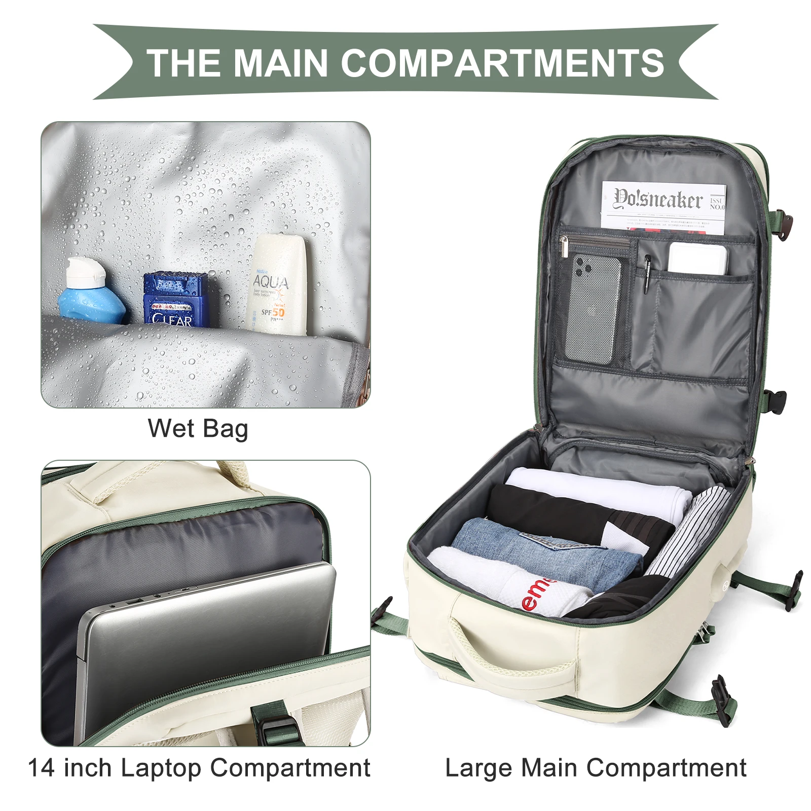 Women Backpack Large Capacity, Flight Approved Carry on Air Backpack, College Hiking Backpack for Men, Business Travel Backpack