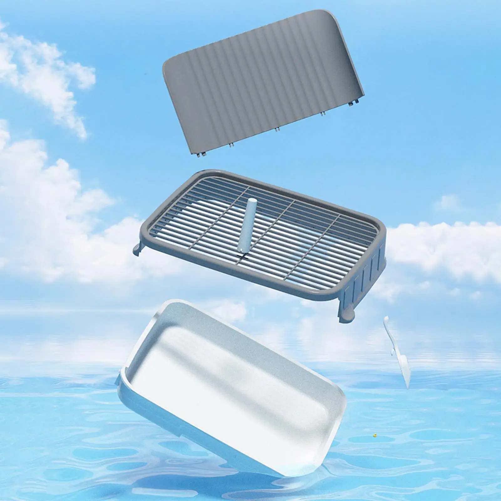 Indoor Dog Potty Tray Toilet with Scoop Removable Post Sturdy Pee Pad Holder Puppy Training Toilet pet training toilet