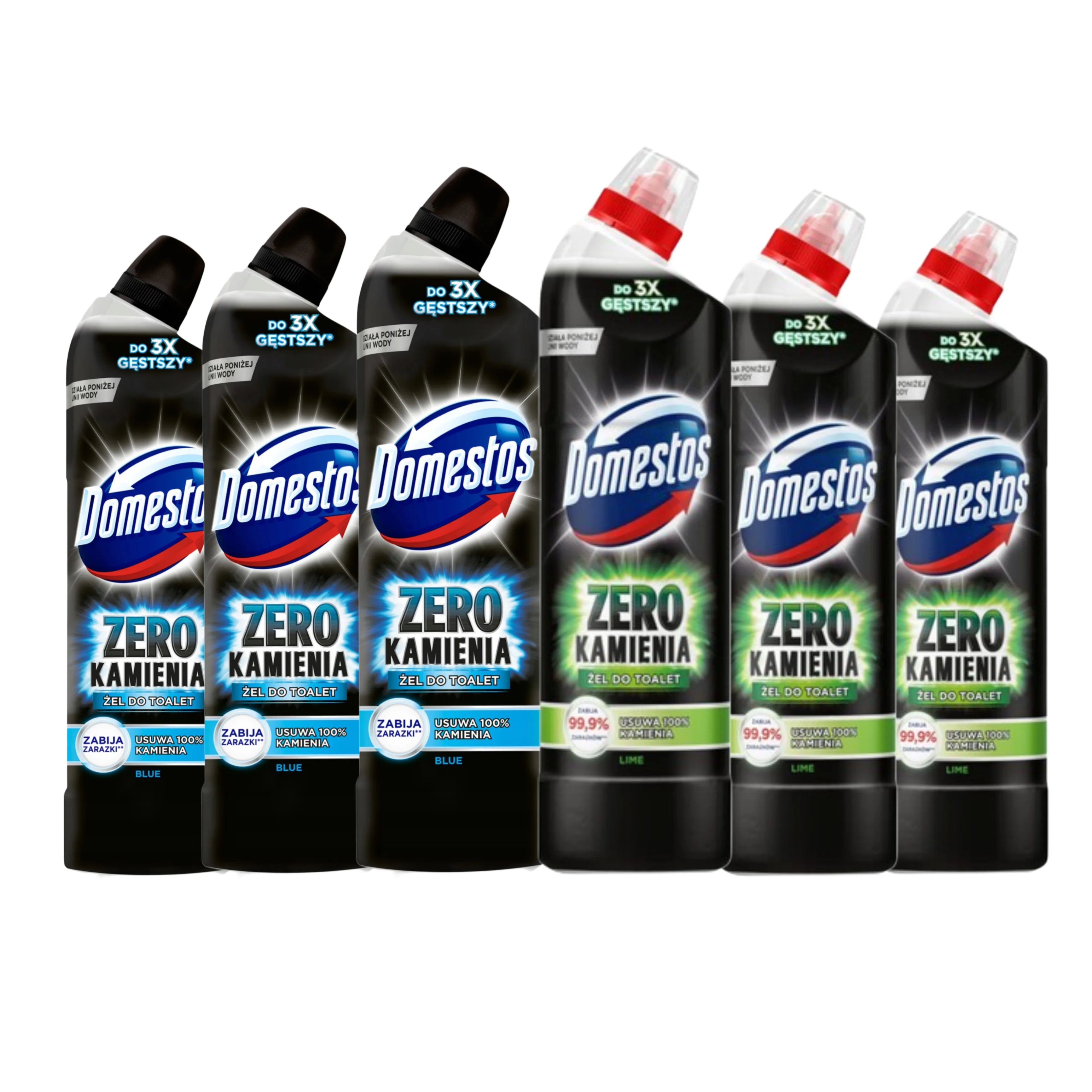 DOMESTOS Zero Kamienia Płyn do WC LIME+BLUE 6x750ml z Polski za $17.57 / ~66zł