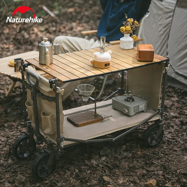 Naturehike 캠핑 접이식 휴대용 다기능 지퍼형 트롤리, 상단 창고가 있는 넓은 공간 수하물 보관 수레, 146L 추천