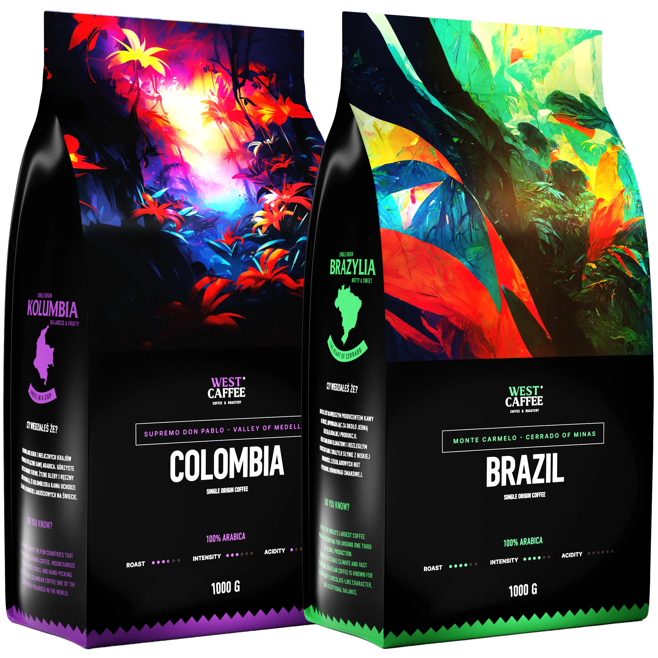 Kawa Ziarnista Brazylia + Kolumbia zestaw 2kg z Polski za $29.82 / ~114zł Kawa Ziarnista Brazylia + Kolumbia zestaw 2kg z Polski za $29.82 / ~114zł