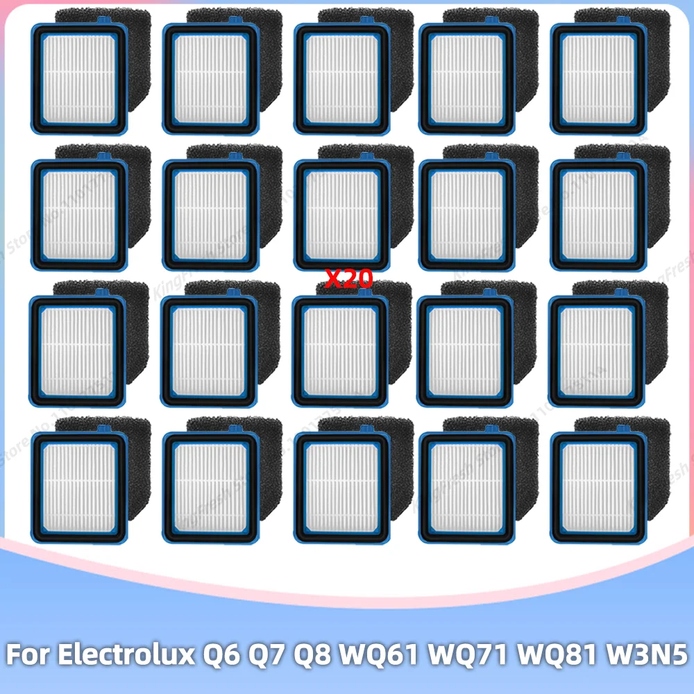 Compatibile con Electrolux Q6 Q7 Q8 WQ61 WQ71 WQ81 W3N5 Ricambi e accessori per filtro antipolvere fine e filtro di emissione