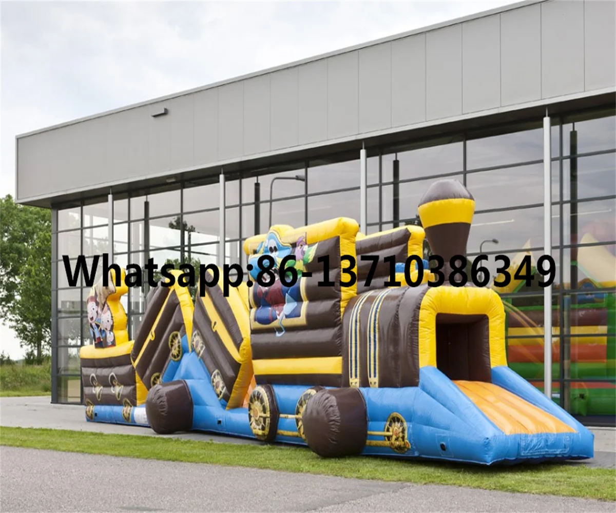 

Factory hot-selling commercial adult children inflatable Obstacle course slide BD-029