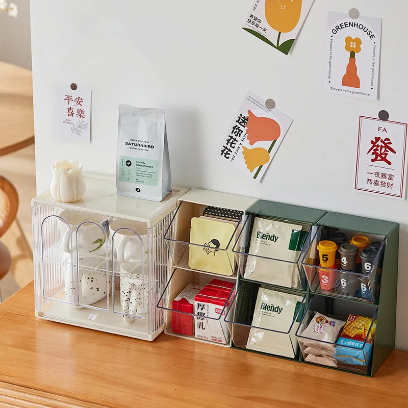 Tea Bag Storage Box, Desktop Capsule Coffee Storage Rack, Desktop Storage  Shelf With Drawers, Multi-layer Tea Bag Snack Finishing Organizer, For Home  Kitchen Pantry Office - Temu
