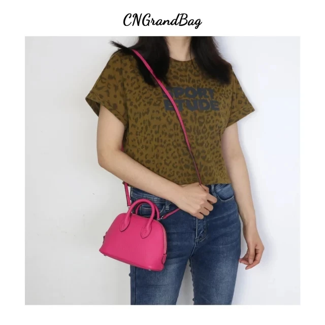 Leather Shoulder Bag Crossbody Bag Women Handbags Genuine Grain Leather Small Shoulder Bag Multi Color Leather Shell