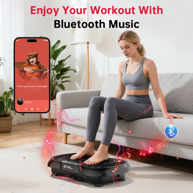 Vibration Plate Fitness Platform Full Body Shaker Exercise Machine for Weight Loss Fat Burning Power Waver Workout for Women Men 1