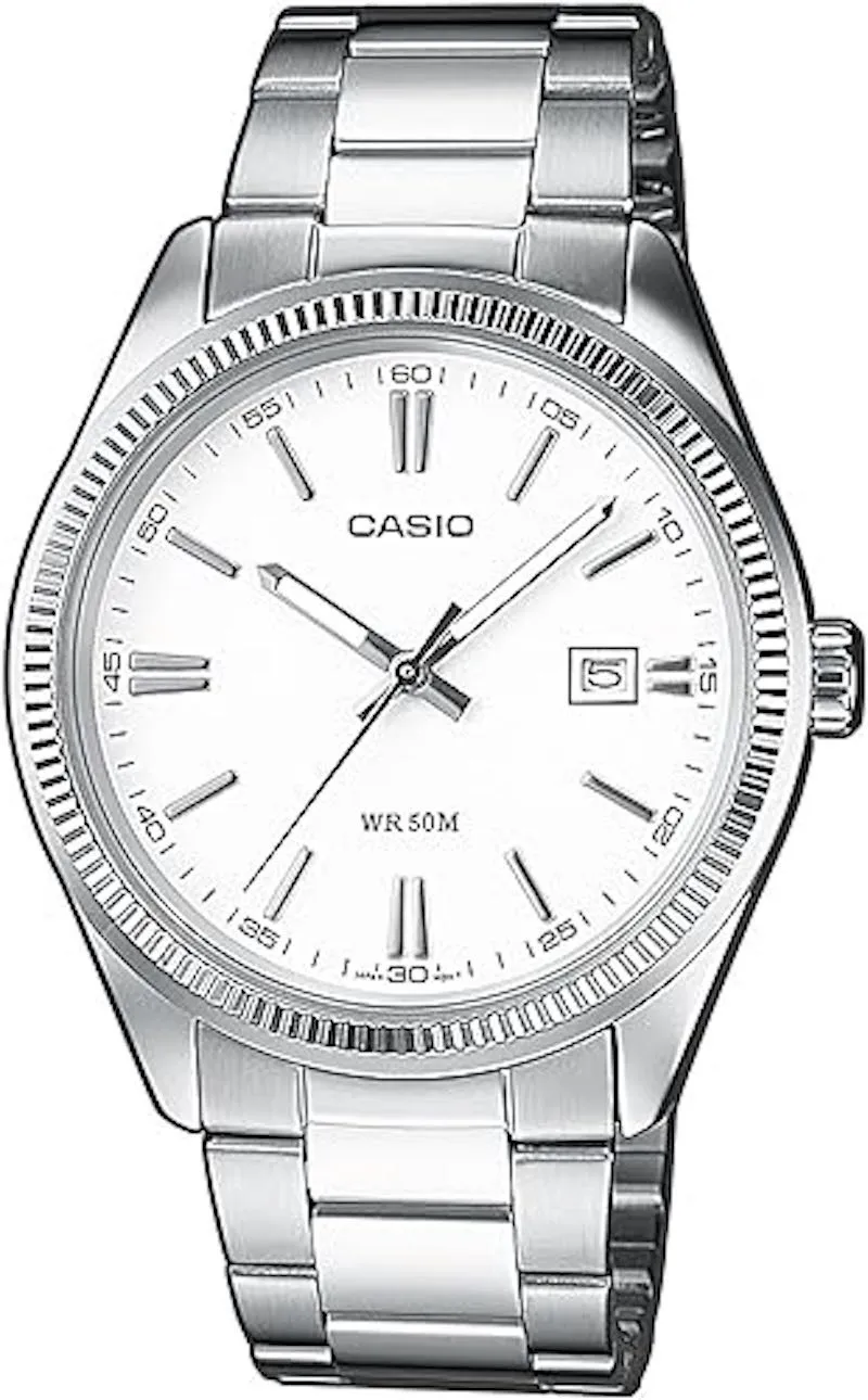 Casio Classic Mtp-1302Pd-7A1 38.5Mm 50M Wr Orologio Da Uomo Cinturino In Acciaio